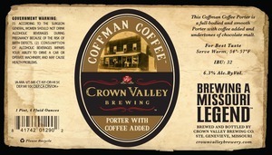 Crown Valley Brewing Coffman Coffee March 2013