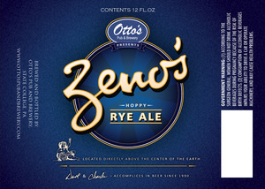 Otto's Pub And Brewery Zeno's Hoppy Rye Ale March 2013