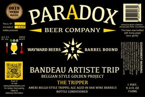 Paradox Beer Company Inc The Tripper March 2013