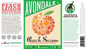 Avondale Brewing Co Peach Saison March 2013