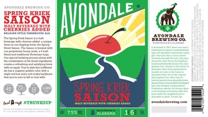 Avondale Brewing Co Spring Kriek