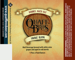 Blank Slate Brewing Company Quaff Bro's Savage Blank