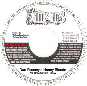 Yonkers Brewing Company Dan Rooney's Honey Blonde