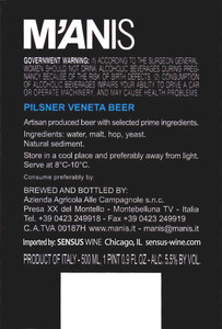 M'anis Pilsner Veneta Beer