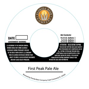 Floeida Beer Company First Peak Pale Ale March 2013