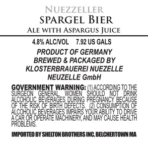 Nuezzeller Spargel Bier April 2013