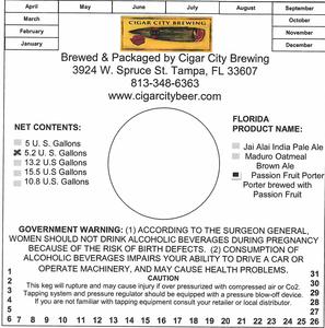 Cigar City Brewing Passion Fruit Porter