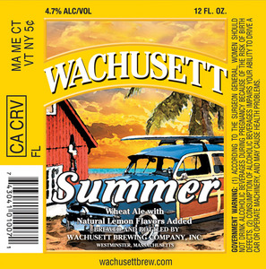 Wachusett Brewing Company, Inc. Summer March 2013