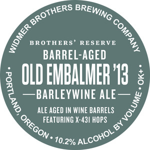 Widmer Brothers Brewing Company Old Embalmer 13' April 2013