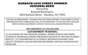 Karbach Brewing Co. Karbach Love Street Summer