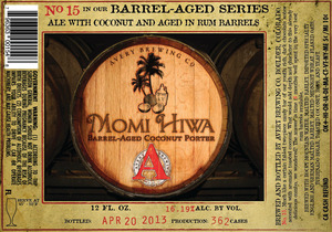 Avery Brewing Company Momi Hiwa Barrel-aged Coconut Porter May 2013