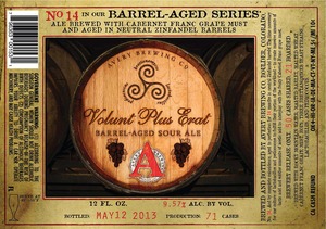 Avery Brewing Company Volunt Plus Erat Barrel-aged Sour April 2013