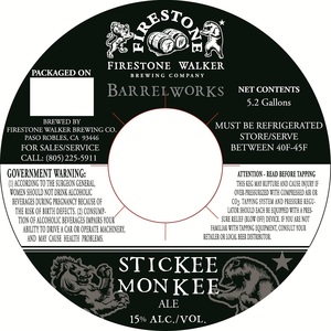 Firestone Walker Brewing Company Barrelworks Stickee Monkee March 2013