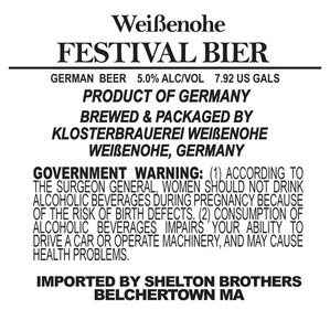 Weissenohe Festival Bier