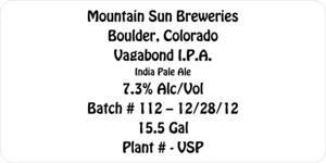 Mountain Sun Breweries Vagabond IPA