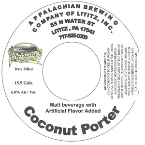 Appalachain Brewing Co Coconut Porter April 2013