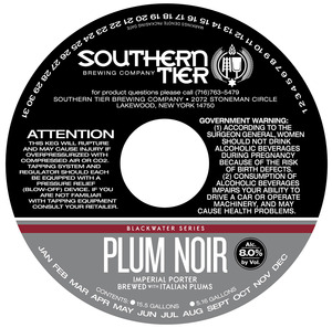 Southern Tier Brewing Company Plum Noir April 2013