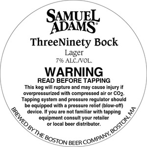 Samuel Adams Threeninety Bock April 2013