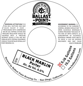 Ballast Point Brewing Company Black Marlin April 2013