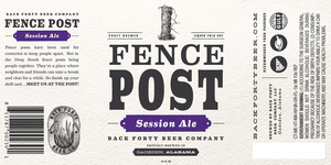 Back Forty Beer Company Fence Post Session Ale April 2013