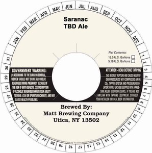 Saranac Tbd Ale