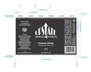 Upstate Brewing Company Common Sense April 2013