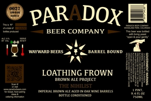 Paradox Beer Company Inc The Nihilist April 2013