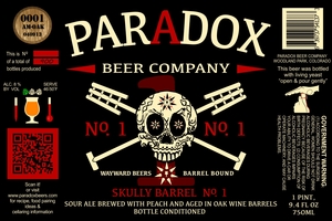 Paradox Beer Company Inc Skully Barrel No. 1