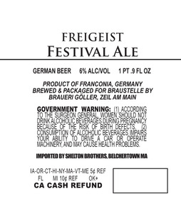 Freigeist Festival Ale April 2013