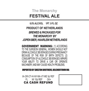 The Monarchy Festival Ale