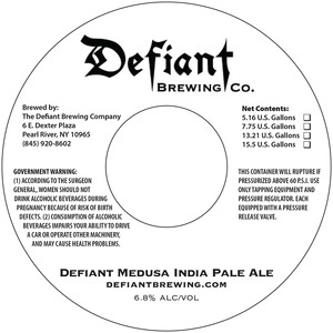Defiant Brewing Company Defiant Medusa