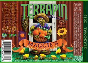 Terrapin Maggie's Peach Farmhouse Ale April 2013