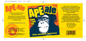 Blue Monkey Brewery Ape Ale April 2013