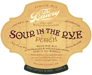 The Bruery Sour In The Rye Peach April 2013