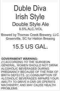 Thomas Creek Brewery Duble Diva Irish April 2013