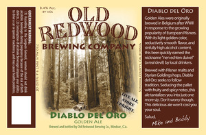 Old Redwood Brewing Company Diablo Del Oro April 2013