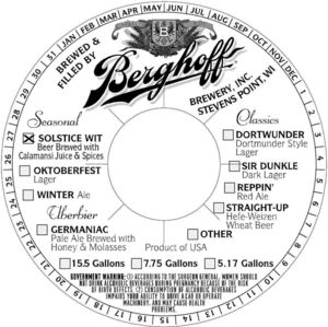 Berghoff Solstice Wit April 2013