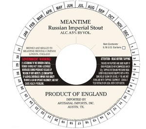 Meantime Russian Imperial Stout April 2013