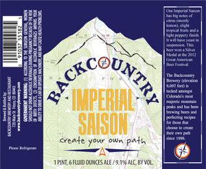 Backcountry Imperial Saison