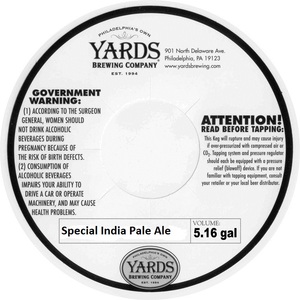 Yards Brewing Company Special Inda Pale Ale