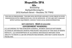 Karbach Brewing Co. Hopadillo April 2013
