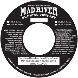 Mad River Brewing Company Steelhead Bourbon Barrel Aged Extra May 2013
