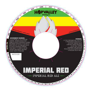 Hop Valley Brewing Co. Imperial Red April 2013