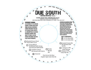 Due South Brewing Co One Across The Bow April 2013