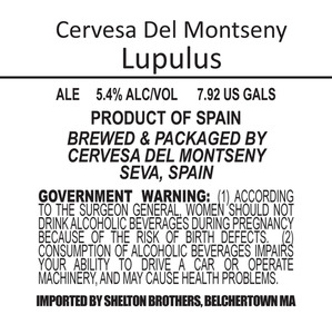Cervesa Del Montseny Lupulus April 2013