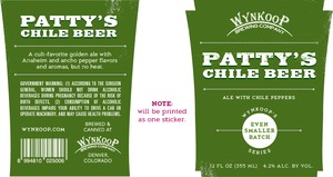 Wynkoop Brewing Company Patty's Chile Beer May 2013