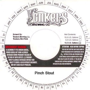 Yonkers Brewing Company Pinch Stout May 2013