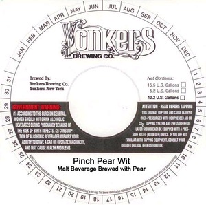 Yonkers Brewing Company Pinch Pear Wit May 2013