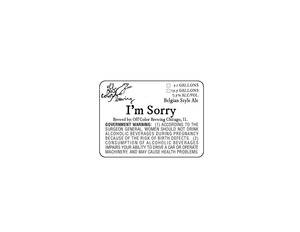 I'm Sorry May 2013