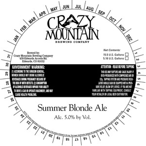 Crazy Mountain Summer Blonde